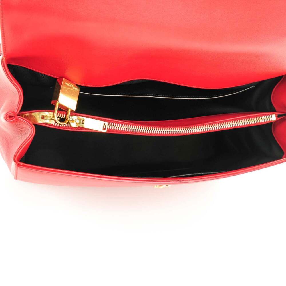 Saint Laurent Calfskin Medium Moujik Top Handle Bag Lipstick - Picture 9 of 12